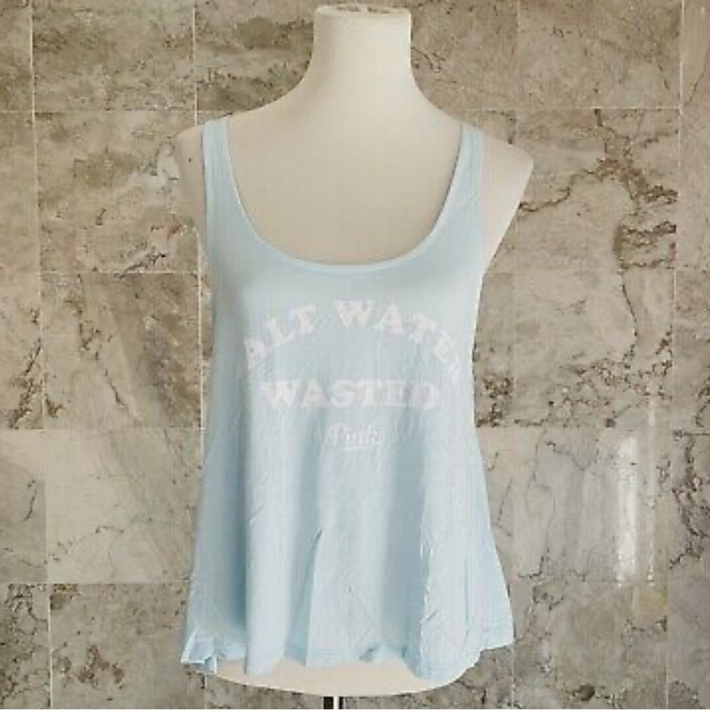 PINK Victoria’s Secret Blue Salt Water Wasted Super Soft Tank